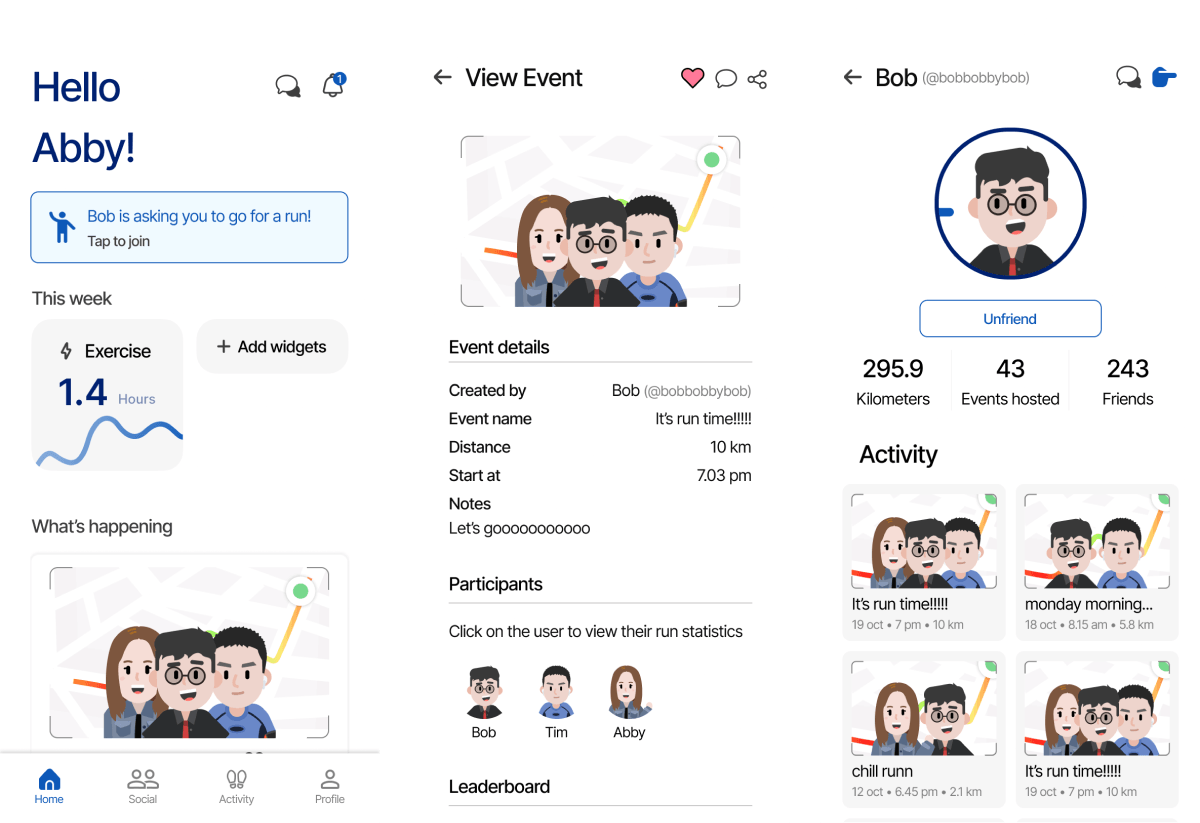 RunTogether Figma Prototype Preview